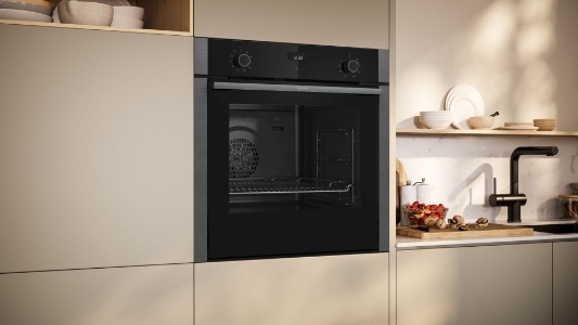 Neff B3ACE2AG0 N50 Backofen Enbau 60 cm Graphite-Grau mit HIDE® - freier Zugriff in den Backofen