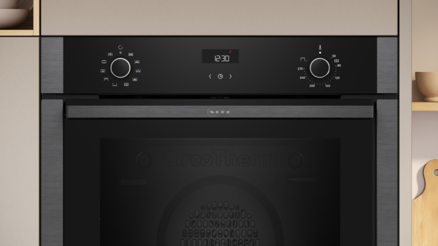 Neff B3ACE2AG0 N50 Backofen Enbau 60 cm Graphite-Grau mit HIDE® - freier Zugriff in den Backofen