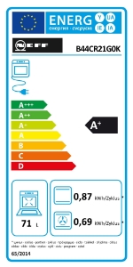 Neff Excellent B44CR21G0K  N70 Backofen, Einbau 60 cm, Graphite  mit Hide® -  für freien und direkten Zugriff