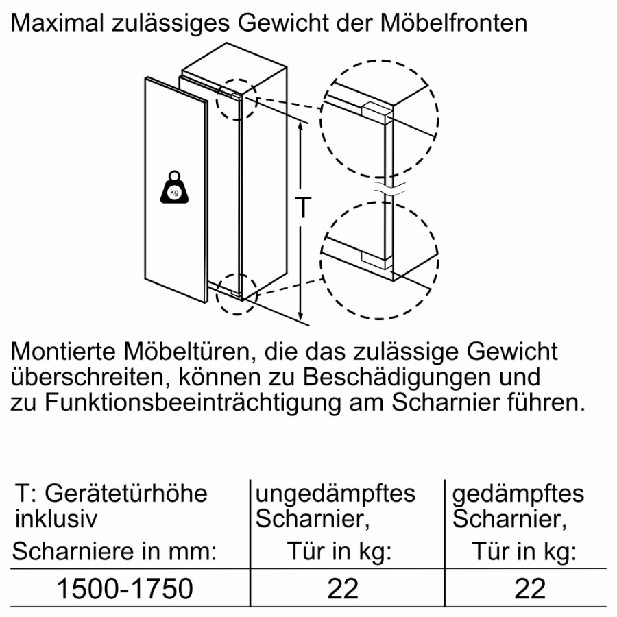 Neff KI1813FE0 N70 Kühlschrank   Einbau 177.5 x 56 cm  Flachscharnier