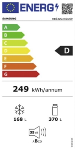 Samsung RB53DG703DS9EF Kühl-Gefrierkombination Edelstahl NoFrost,538 Liter