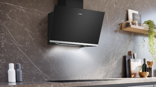 Siemens LC81KAN60 iQ500, Wandesse, 80 cm, Klarglas schwarz bedruckt 