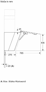 Siemens LC81KAN60 iQ500, Wandesse, 80 cm, Klarglas schwarz bedruckt 