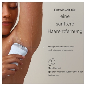 Braun Personal Care Silk-épil 7-041 Epilierer für eine einfache Haarentfernung,   langanhaltend glatte Haut, Weiß/Silber