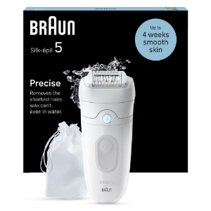 Braun Personal Care Silk-epil 5-011 Epilierer für eine einfache Haarentfernung, seidig-glatte Haut, Weiß/Grau