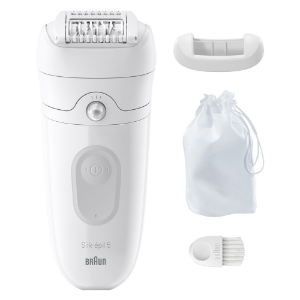 Braun Personal Care Silk-epil 5-011 Epilierer für eine einfache Haarentfernung, seidig-glatte Haut, Weiß/Grau