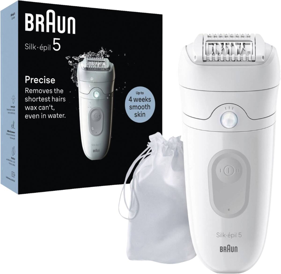 Braun Personal Care Silk-épil 5-011 seidig-glatte Haut, Weiß/Grau