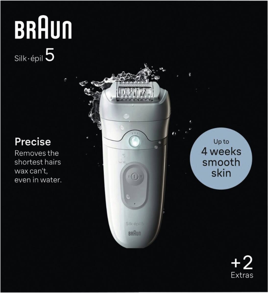 Braun Personal Care Silk-épil 5-011 seidig-glatte Haut, Weiß/Grau