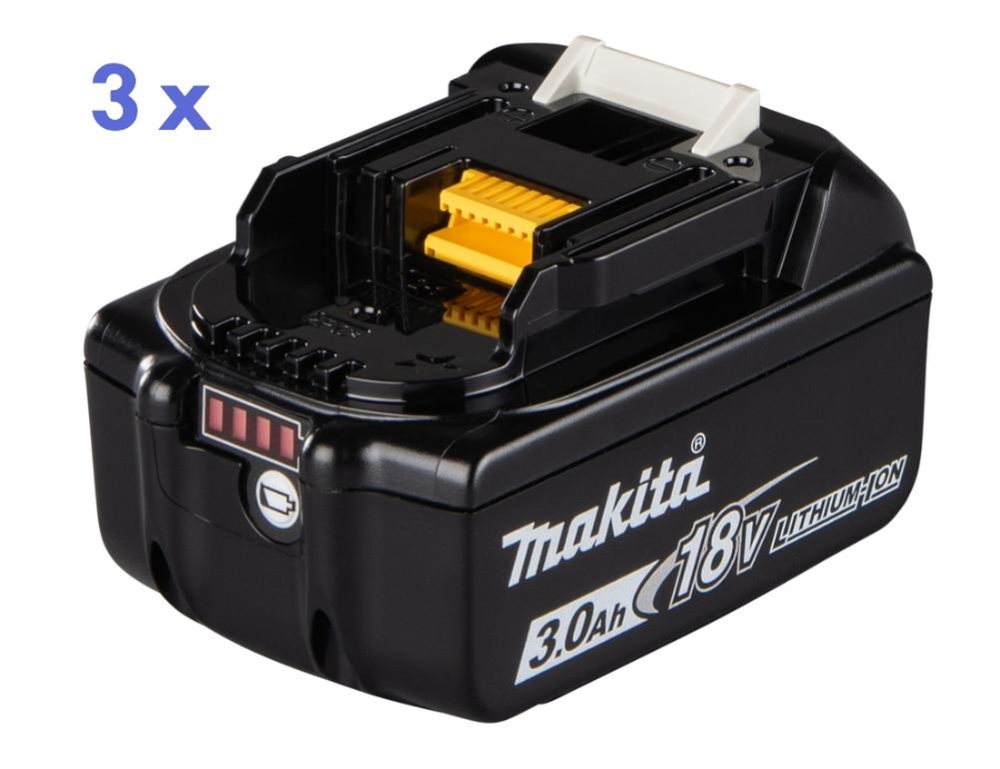 Makita DLX6046 Akku-Spezialset LXT + 3X 18V 3,0 Ah Akku  Werkzeugset
