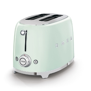 SMEG TSF01PGEU 50's Style 2-Schlitz-Toaster kompakt Pastel Grün 