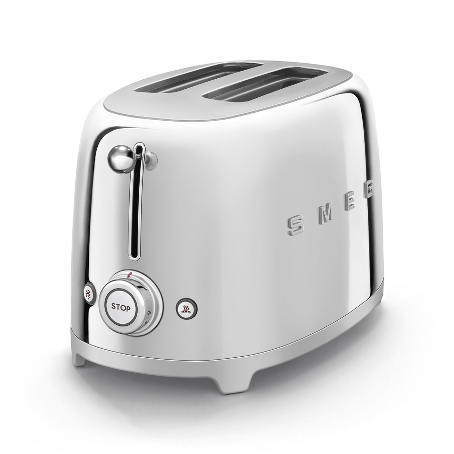 SMEG TSF01SSEU 50's Style 2-Schlitz-Toaster kompakt Chrom 