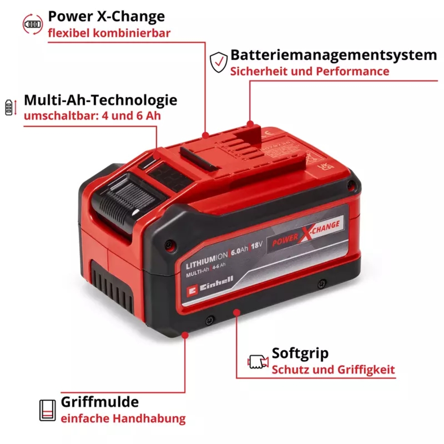 Einhell 4-6 Ah Multi-Ah Power X-Change Plus Akku 