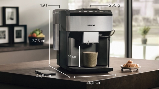 Siemens TP516DX3 EQ500  Kaffeevollautomat Edelstahl/ Schwarz  