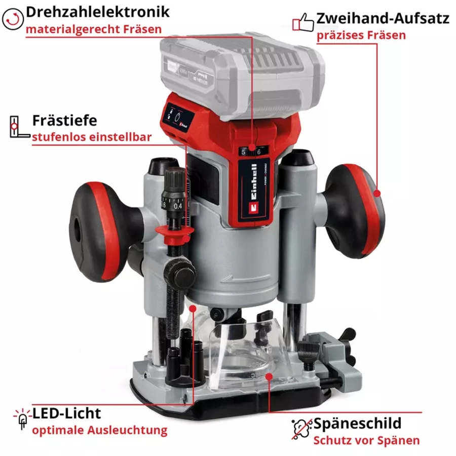 Einhell TP-RO 18 Set Li BL - Solo PROFESSIONAL Akku-Oberfräse  /-Kantenfräse 