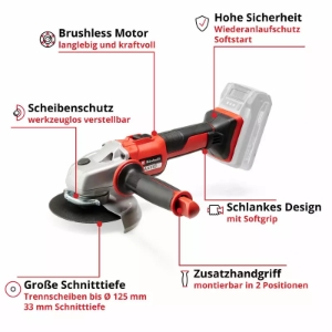 Einhell AXXIO 18/125 Akku-Winkelschleifer 