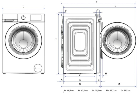 Elektrabregenz WAFX 101440 T  Waschmaschine  10kg 1400 U/min 