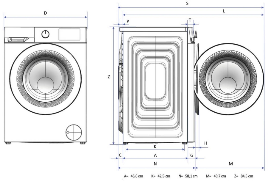 Elektrabregenz WAFX 101440 T  Waschmaschine  10kg 1400 U/min 
