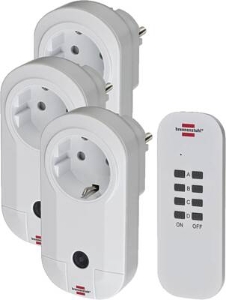 Brennenstuhl Funksteckdosen-Set Innen 3 x F (CEE 7/3) Weiss 