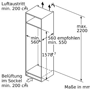 Siemens KI72LADE0 Kühlschrank Einbau  mit Gefrierfach 