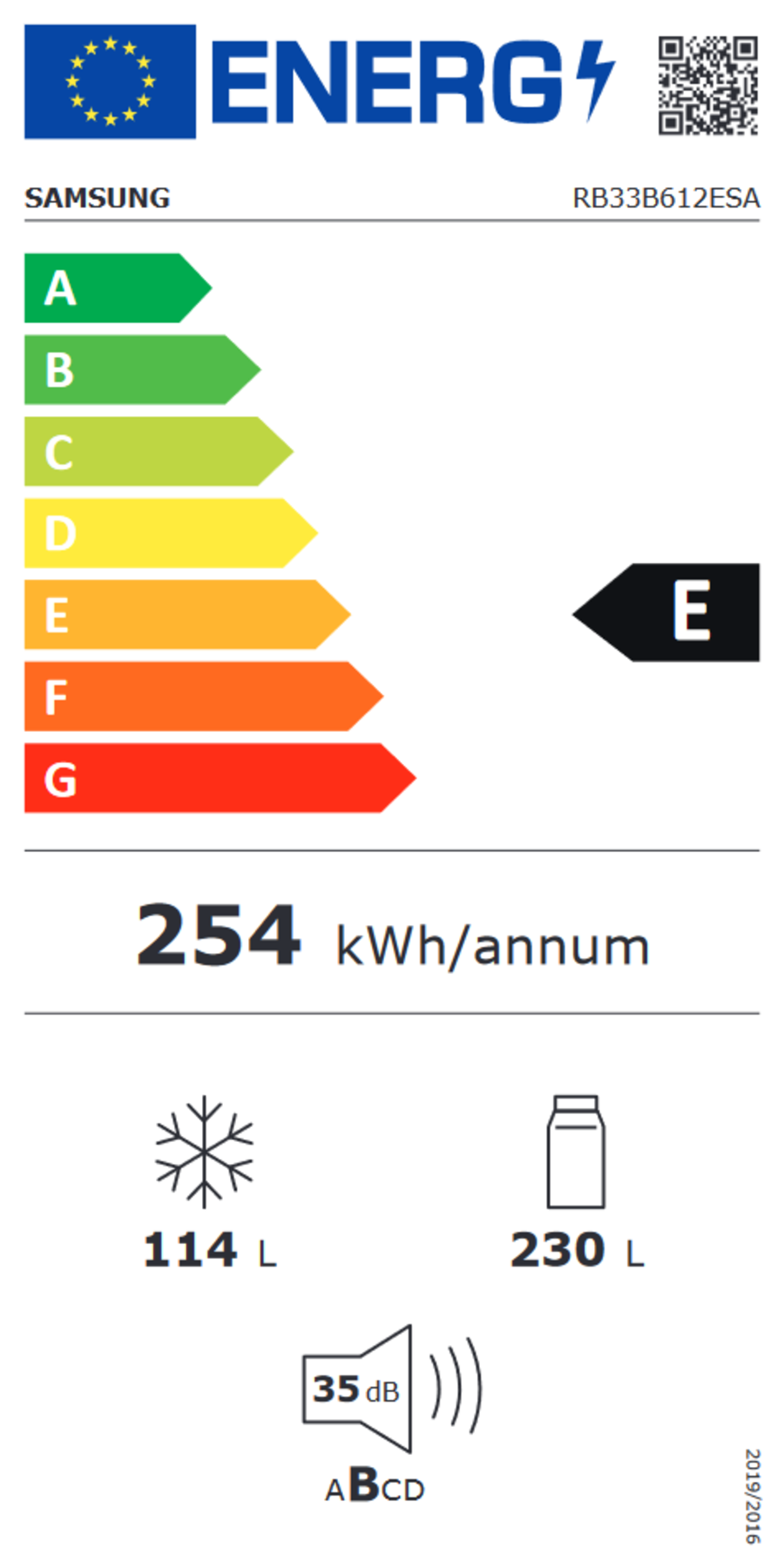 Samsung RB33B612ESA Kühl-Gefrierkombination Silber  344 Liter Nofrost