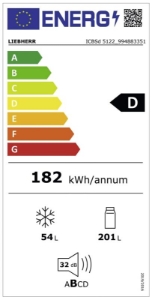 Liebherr ICBSd 5122-22 Kühl-Gefrierkombination Einbu weiß mit BioFresh und SmartFrost,Schlepptür