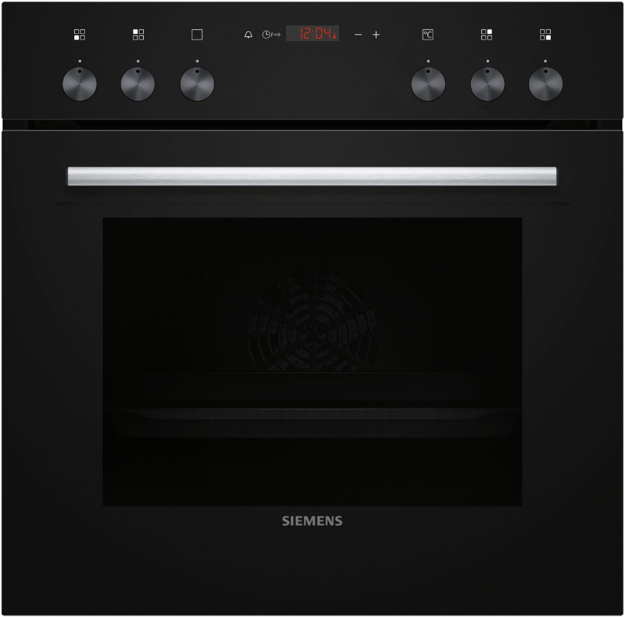 Siemens HE013FBB0 iQ100, Einbau-Herd, 60 x 60 cm Schwarz, Edelstahl
