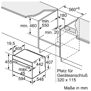 Bosch CSG7361B1 Einbau-Kompaktdampfbackofen 60 x 45 cm Schwarz 