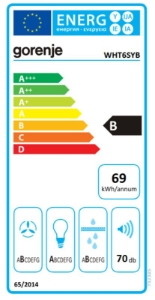 Gorenje WHT6SYB Dekorativ Dunstabzug Kamin 60cm Schwarz 