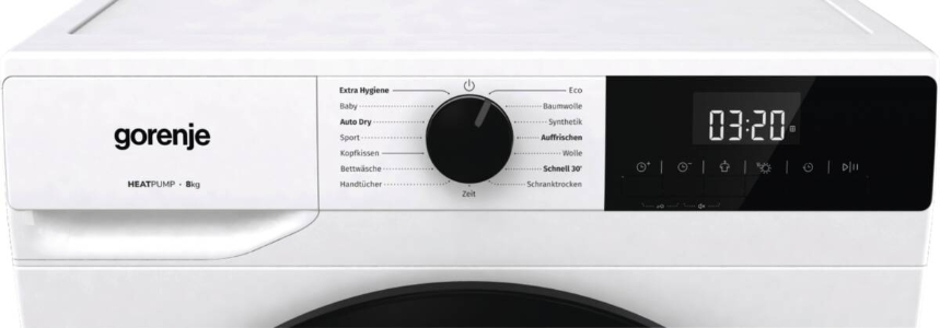 Gorenje DHNE83/AT Wärmepumpentrockner Stand 60 cm weiß A+++ 8 kg 