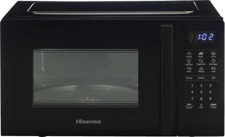 Hisense H20MOBS4HG  Mikrowelle mit Grill schwarz 20 Liter 