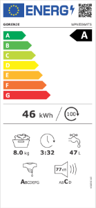 Gorenje WPNEI86ATS Waschmaschine Stand 8 kg EEK:A 