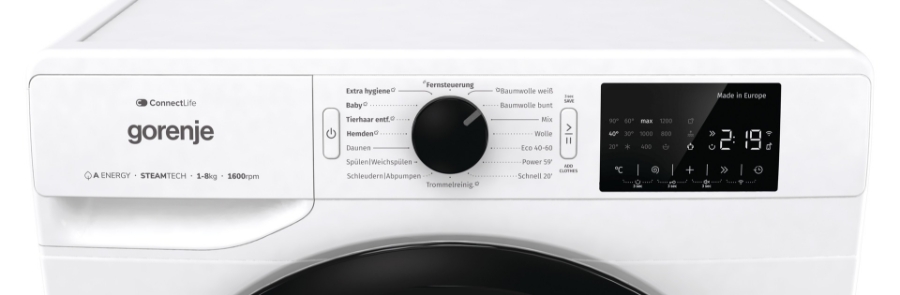 Gorenje WPNEI86ATS Waschmaschine Stand 8 kg EEK:A 