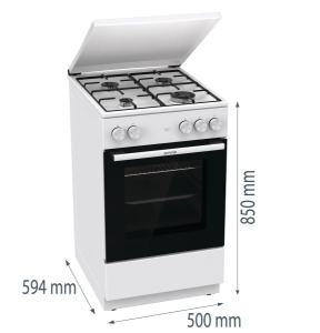 Gorenje GG5A14WJ Herd Stand Gas 50 cm 70Liter Garraum