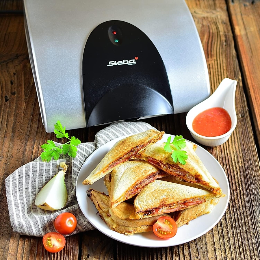 Steba SG40 Sandwichmaker Edelstahl-Schwarz 