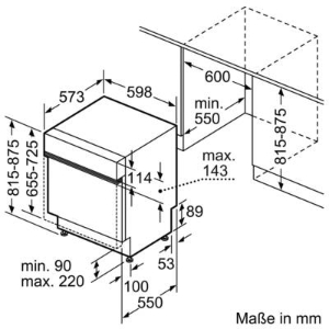 Siemens SN53ES04TE Geschirrspüler einbau teilintegriert 60 cm 