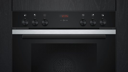 Siemens HE213BBS3 iQ300, Einbau-Herd, 60 x 60 cm Backwagen Schwarz