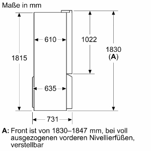 Siemens KF96DAXEA iQ500  Multi Door 83 x 90.5 cm Gebürsteter schwarzer Stahl,NoFrost