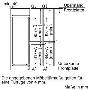 Siemens KI77SXFE0 iQ500, Einbau-Kühl-Gefrier-Kombination  mit Gefrierbereich unten, 157.8 x 55.8 cm, Flachscharnier