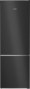Siemens KG49NSBBF IQ700 Kühl-Gefrierkombination 203 x 70 cm, Schwarz Tür aus schwarzem, satinierten Glas