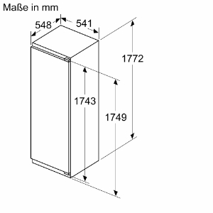 Siemens KI81RVFE0 Einbau-Kühlschrank, 177,5 x 56 cm Festtür 