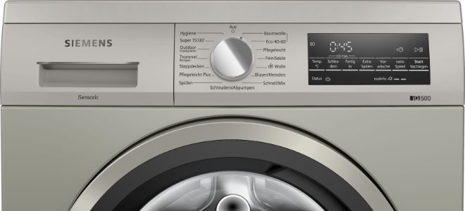 Siemens WU14UTS8 IQ500 Waschmaschine Stand unterbaufähig 9kg 1400  U/min,Silber-inox