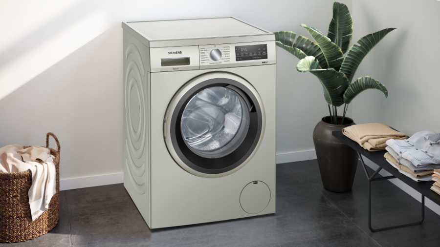 Siemens WU14UTS8 IQ500 Waschmaschine Stand unterbaufähig 9kg 1400  U/min,Silber-inox