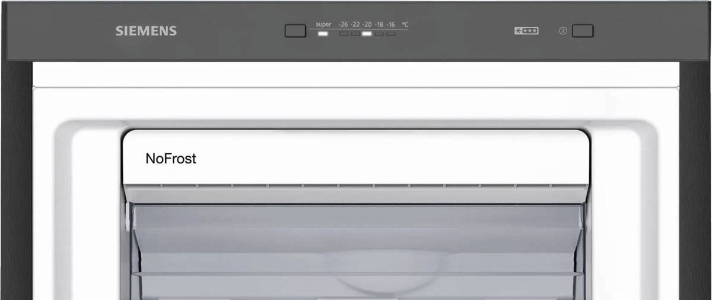 Siemens GS36NGXEV Gefrierschrank Stand  NoFrost Schwarz   186 x 60 cm