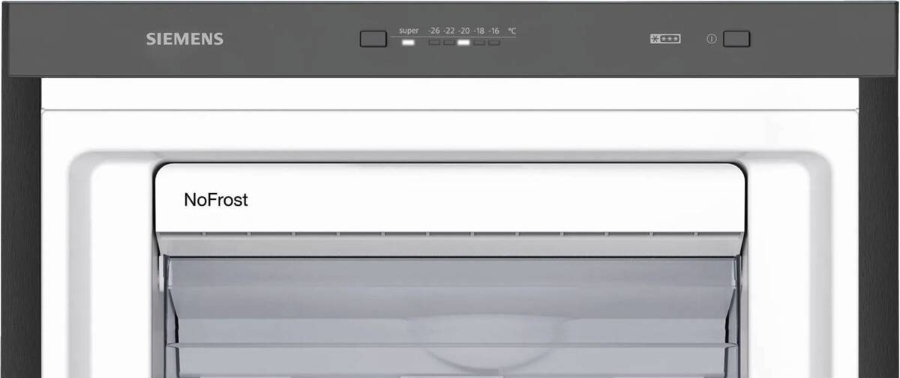 Siemens GS36NGXEV Gefrierschrank Stand  NoFrost Schwarz   186 x 60 cm