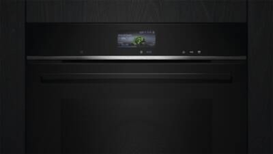 Siemens HR776GMB1 iQ700 Backofen mit Dampfunterstützung  Schwarz Bratenthermometer Plus,Pyrolyse