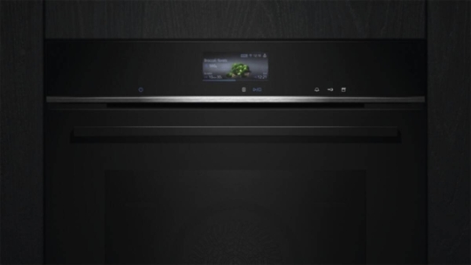 Siemens HR776GMB1 iQ700 Backofen mit Dampfunterstützung  Schwarz Bratenthermometer Plus,Pyrolyse