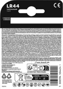 Duracell LR 44 B2 Knopfzellenbatterie Electronics 2 Stk 