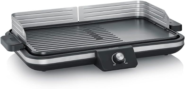 Severin PG 8564 Tischgrill, Plancha, 2300 Watt, stufenlose  Temperatureinstellung, 50x30 cm