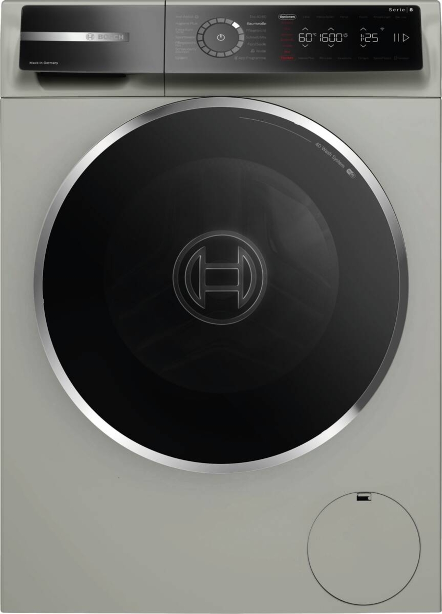 Bosch WGB2560X1 Serie 8, Waschmaschine Frontlader 10 kg 1600 U/min., Silber-inox