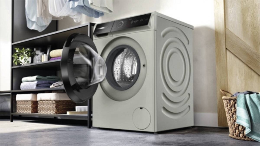 Bosch WGB2560X1 Serie 8, Waschmaschine Frontlader 10 kg 1600 U/min., Silber-inox